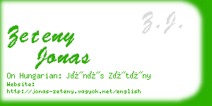 zeteny jonas business card